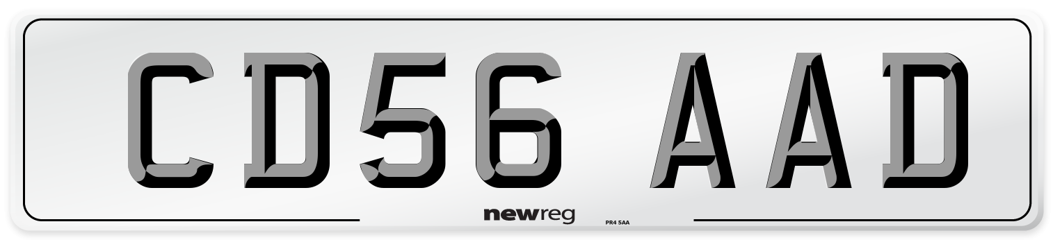 CD56 AAD Number Plate from New Reg